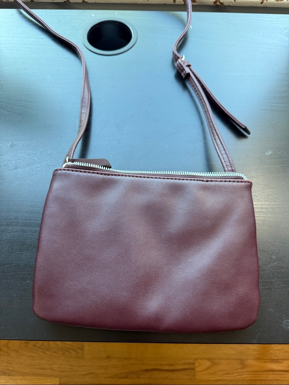 Nine West Plum Scalloped Stud Crossbody Bag - Picture 7 of 11